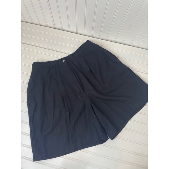 Talbots Beige & Black Flat Front High Waisted Chino Women’s Shorts Plus Size 16 - Picture 8 of 10